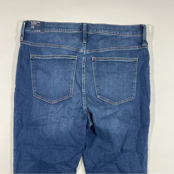 New J Crew Factory 9” Mid Rise Skinny Jeans Signature Stretch - Picture 4 of 11
